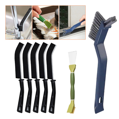 7pcs escova de plástico para piso de banheiro escova de limpeza de piso de fenda de borracha dura