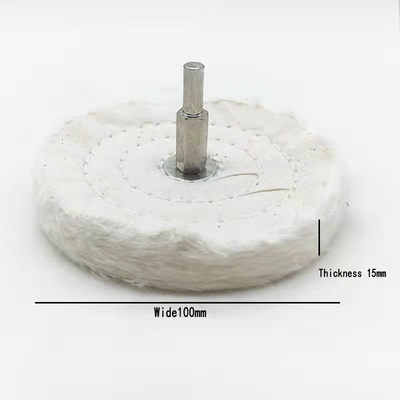 As escovas de limpeza industriais T da baetilha branca deram forma à roda de lustro de pano do algodão