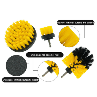 o acessório da escova de limpeza da broca 4Pcs ajustou o jogo da escova do purificador do poder do carro