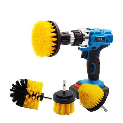 o acessório da escova de limpeza da broca 4Pcs ajustou o jogo da escova do purificador do poder do carro