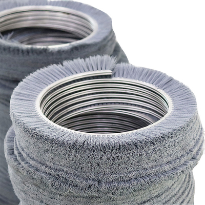 Pincel de rolos em espiral de filamentos de enrolamento de múltiplos fios para ferramenta de moagem industrial