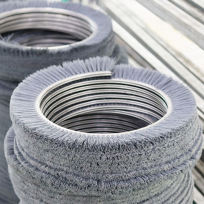 Pincel de rolos em espiral de filamentos de enrolamento de múltiplos fios para ferramenta de moagem industrial