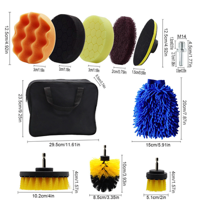 22Pcs Exterior Interior Lava Jato de Carro Ferramentas de Limpeza Kit Borra escova com saco