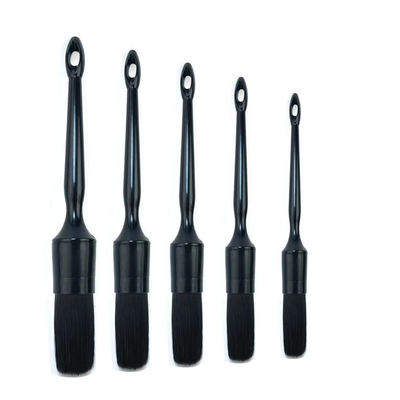 Pincel de limpeza de detalhes de automóveis em PP 5 Pack Pincel de limpeza de detalhes de automóveis em preto