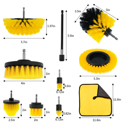 10pcs Forno de limpeza para escova Conjunto de acessórios de escova de casa Kit de broca para cozinha