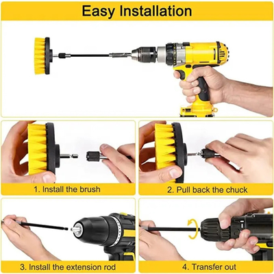 Materiais de borracha de polipropileno borracha de limpeza de furos eléctricos 9pcs