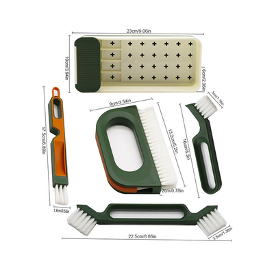 Escovinha multifuncional de fenda 4 em 1 Set Escovinha de fenda para limpeza de cozinha