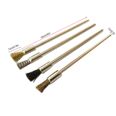Materiais personalizados de aço inoxidável de cobre, penteado de cabelos de cavalo, escova de fio com vara