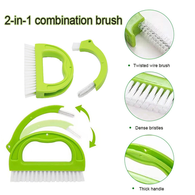 7pcs de escova de limpeza de ranhuras de janela