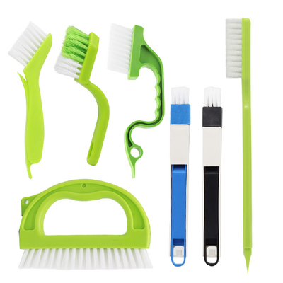 7pcs de escova de limpeza de ranhuras de janela