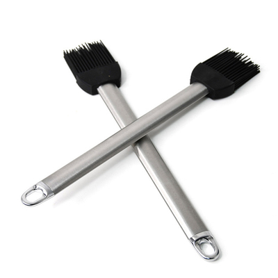 Resistente a altas temperaturas escova de silicone de churrasco de aço inoxidável alça escova de óleo de cozinha escova de churrasco de churrasco escova de bateria