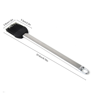 Resistente a altas temperaturas escova de silicone de churrasco de aço inoxidável alça escova de óleo de cozinha escova de churrasco de churrasco escova de bateria