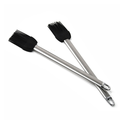 Resistente a altas temperaturas escova de silicone de churrasco de aço inoxidável alça escova de óleo de cozinha escova de churrasco de churrasco escova de bateria