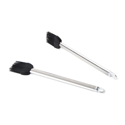 Resistente a altas temperaturas escova de silicone de churrasco de aço inoxidável alça escova de óleo de cozinha escova de churrasco de churrasco escova de bateria