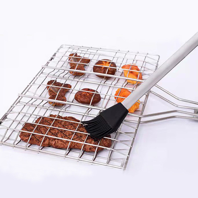 Resistente a altas temperaturas escova de silicone de churrasco de aço inoxidável alça escova de óleo de cozinha escova de churrasco de churrasco escova de bateria