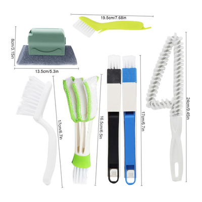 7pcs Multifunção Limpeza de Janela Escova de Escovagem Pad Household Limpeza Ferramentas